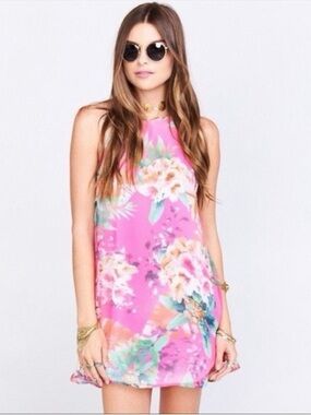 Show Me Your MuMu tropical Barbie Katy halter dress